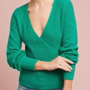 Anthropologie wrap surplice v-neck sweater XL